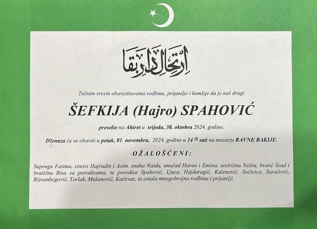 Preminuo ugledni ginekolog Šefkija Spahović: Ljudskost i vrhunsko umijeće ostat će upamćeni