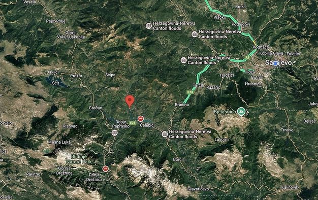 Google Maps danas je na svojim kartama označio poplave u BiH te istaknuo ulice koje su zatvorene za saobraćaj.