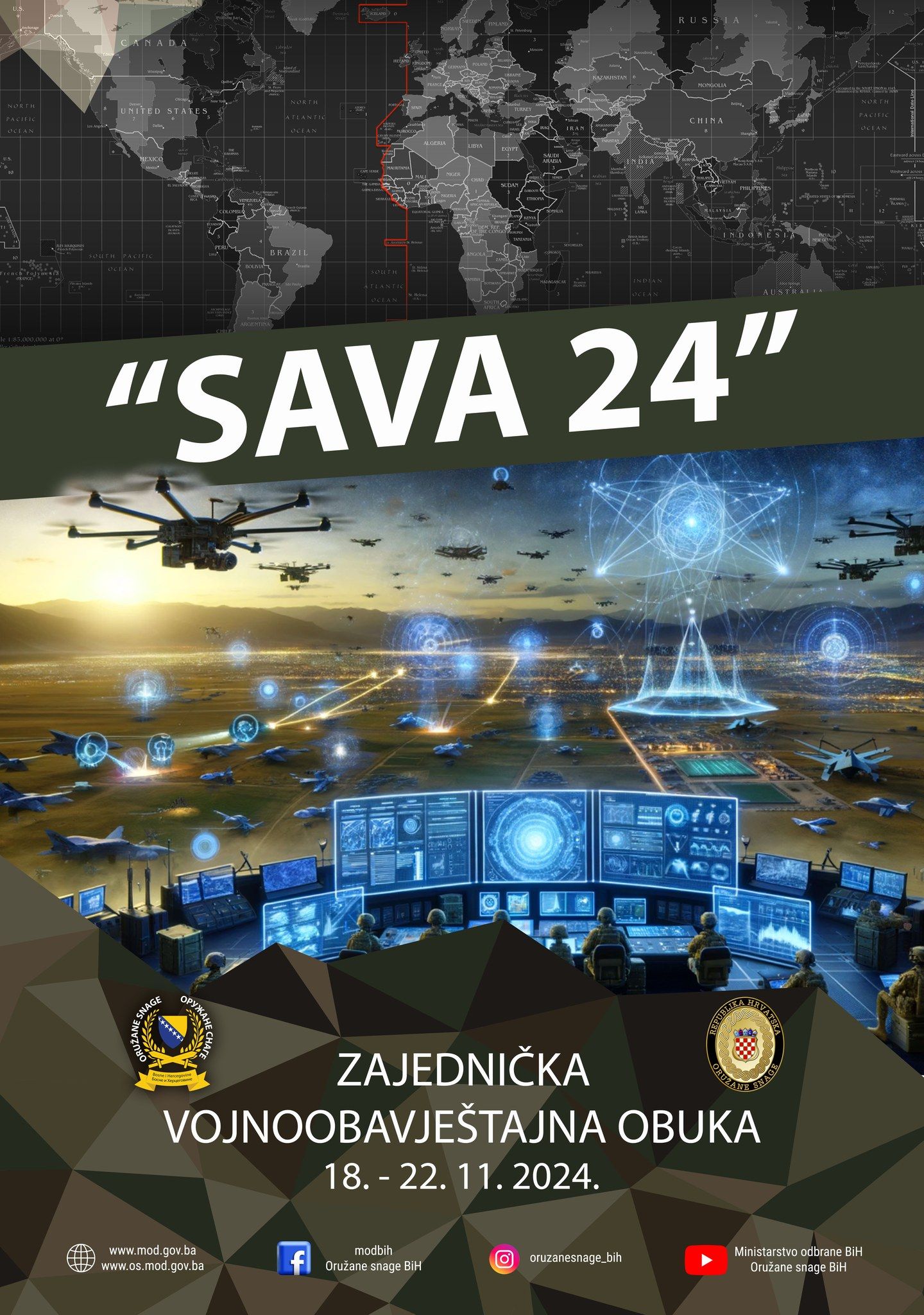 Zajednička vojnoobavještajna obuka OS BiH i OS RH 'SAVA 24'