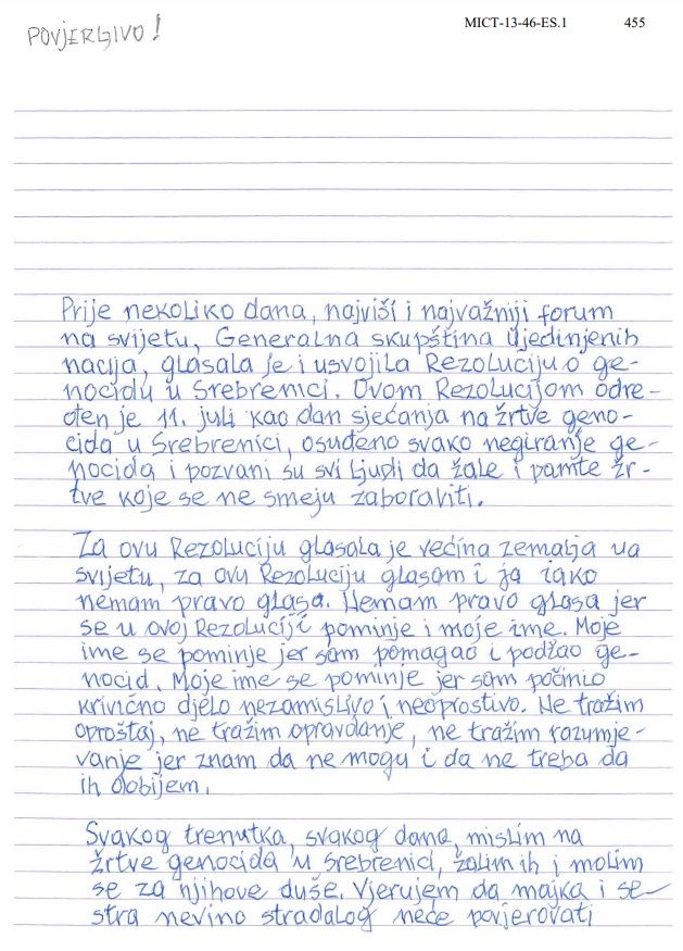 Mladićev saradnik priznao genocid: I ja bih glasao za Rezoluciju, molim se za žrtve svaki dan