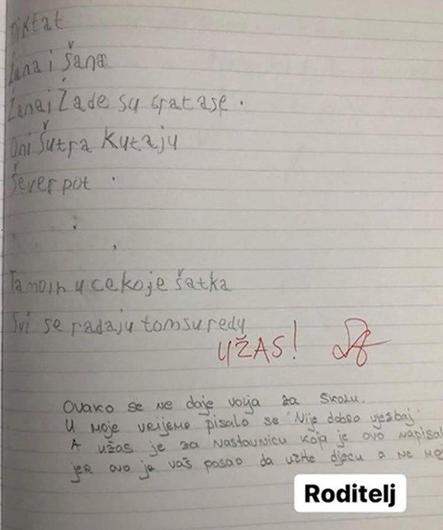 Majka učiteljici uputila žestok odgovor nakon što je pročitala poruku upućenu njenom djetetu