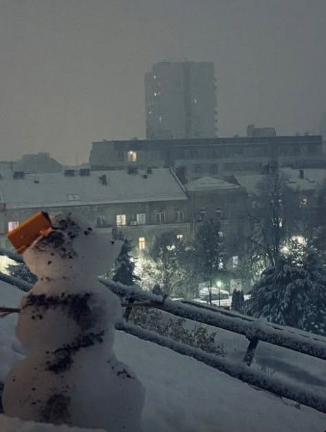Mnoge građane, a posebno one najmlađe, snježne pahulje su obradovale, pa su požurili da se prepuste zimskim radostima. 