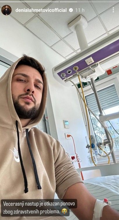 Denial Ahmetović ponovo zabrinuo fanove: Nije mogao održati nastup, javio se iz bolnice