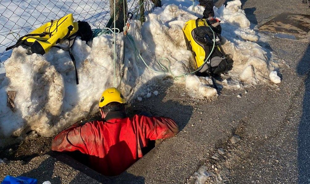 Zbog određenih poteškoća nisu uspjeli doći do psa, ali ovi hrabri momci ne odustaju