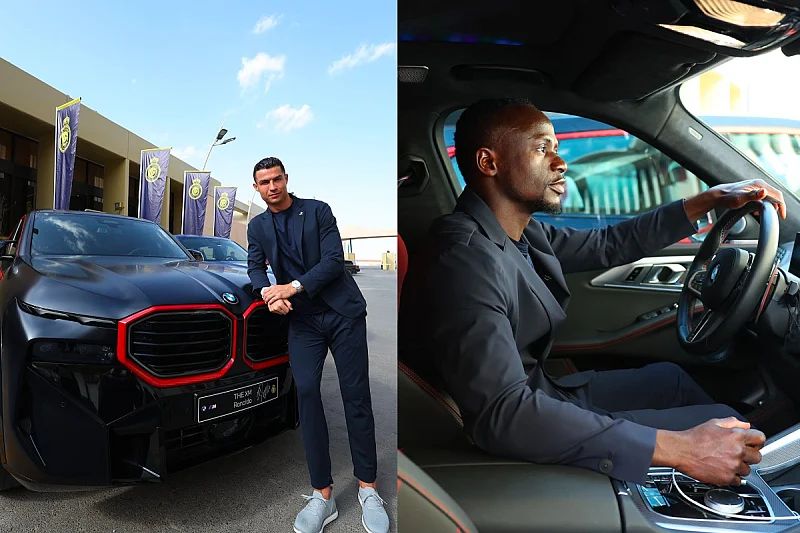 Ronaldo je pozirao pored svog crnog BMW XM Label modela, dok je saigrač Sadio Mané također bio na slici za volanom XM Labela