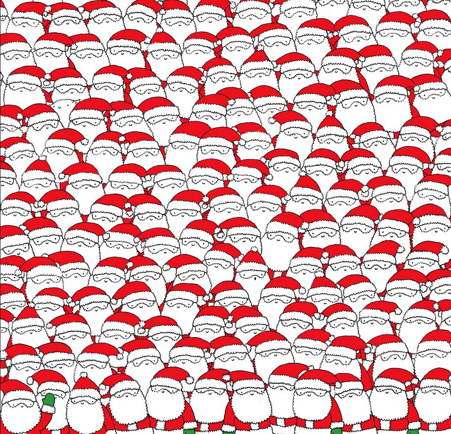 Možete li pronaći skrivenu ovcu među Djeda Mrazovima?