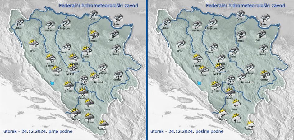 Obilne snježne padavine: U dijelovima BiH izdato narandžasto upozorenje