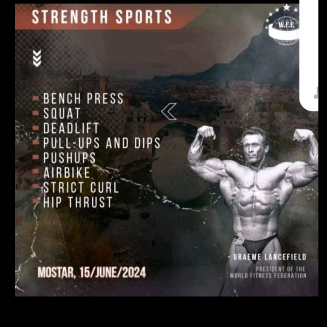 Takmicenje se održalo u sportovima snage osam disciplina te bodybuilding i fitness.