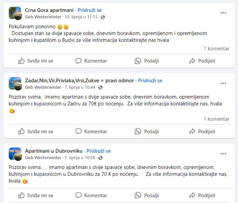 Lažni iznajmljivač Hrvatici preko Facebooka ponudio njezin apartman