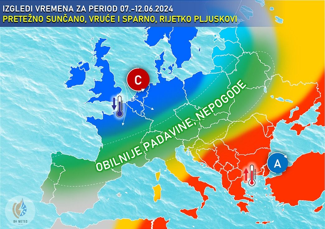 Početkom sljedeće sedmice blaži pad temperature i nešto više nestabilnog vremena.