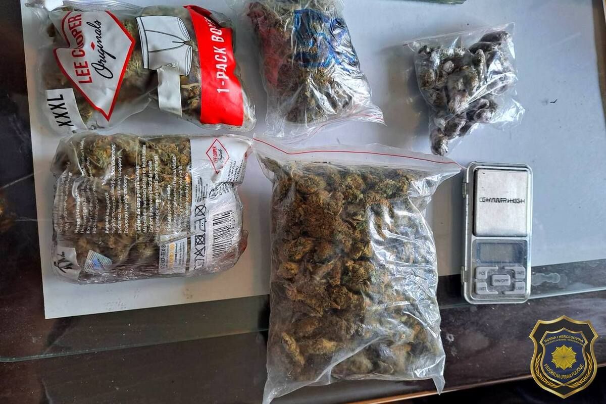 U sklopu navedenih aktivnosti, pronađena je i oduzeta određena količina materije koja svojim izgledom i karakreristikama asocira na opojne droge "Cannabis" i "Amfetamin"