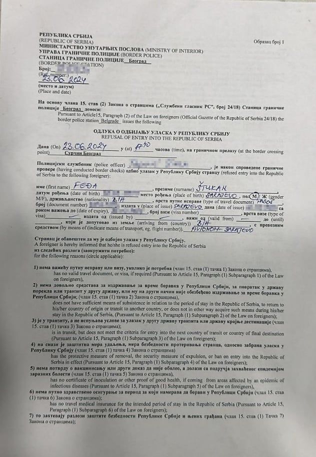 Poznat razlog zbog kojeg je Feđi Štukanu zabranjen ulazak u Srbiju: Ovo tinja neko vrijeme