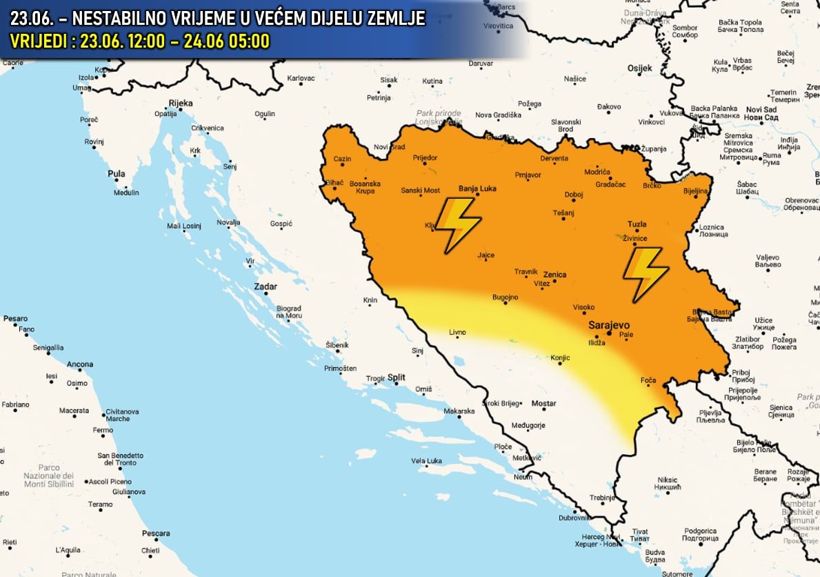 Bh. grad pogodilo snažno nevrijeme, padao led veličine teniske loptice