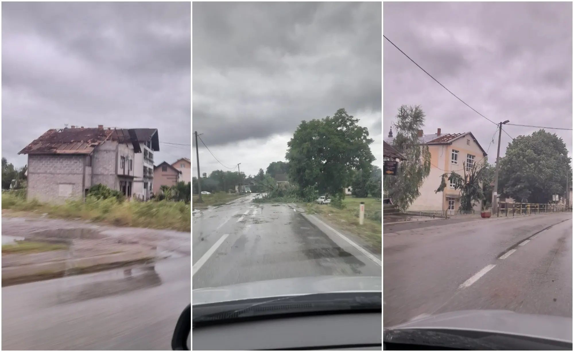 Zbog drveća koje je oboreno, saobraćaj je usporen na nekim putevima.
