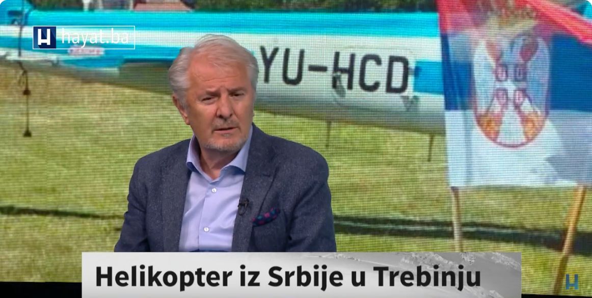 Ovo je jedan vid agresije Srbije na BiH, da helikopter prelazi granicu i spušta se u grad druge države