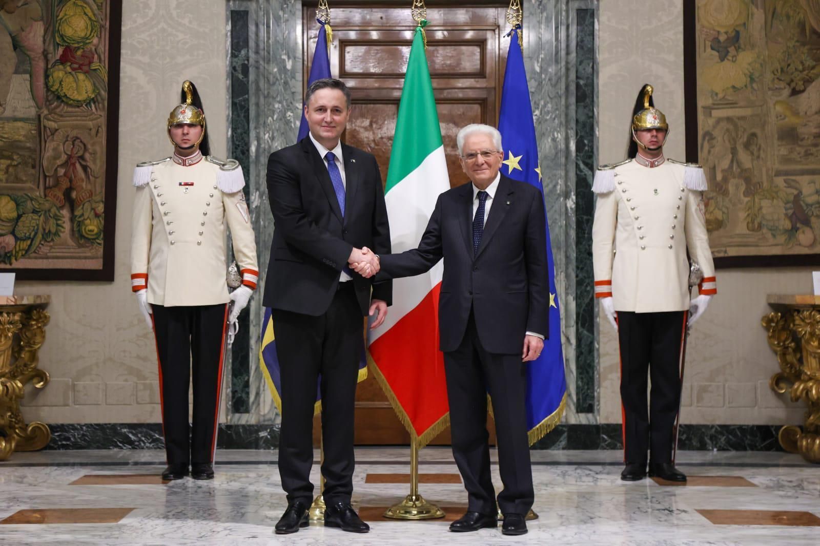 Bećirović i Mattarella: Neće biti nikakvog razdruživanja, Italija čvrsto uz BiH