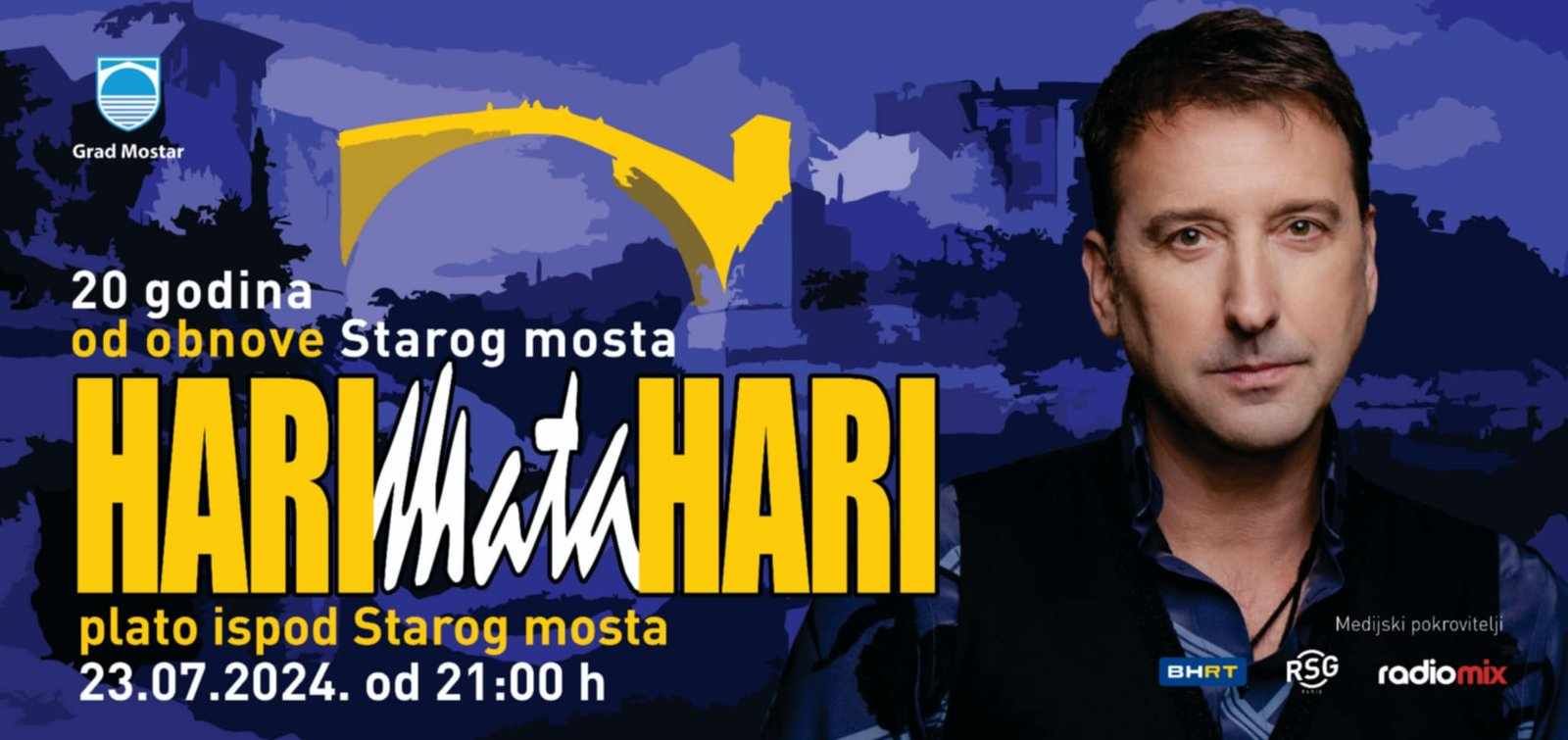 Centralna manifestacija proslave 20. godišnjice završetka obnove Starog mosta i 19. godišnjice upisa Mostara na popis UNESCO- ove kulturne baštine počet će 23.7 u 21 sat.