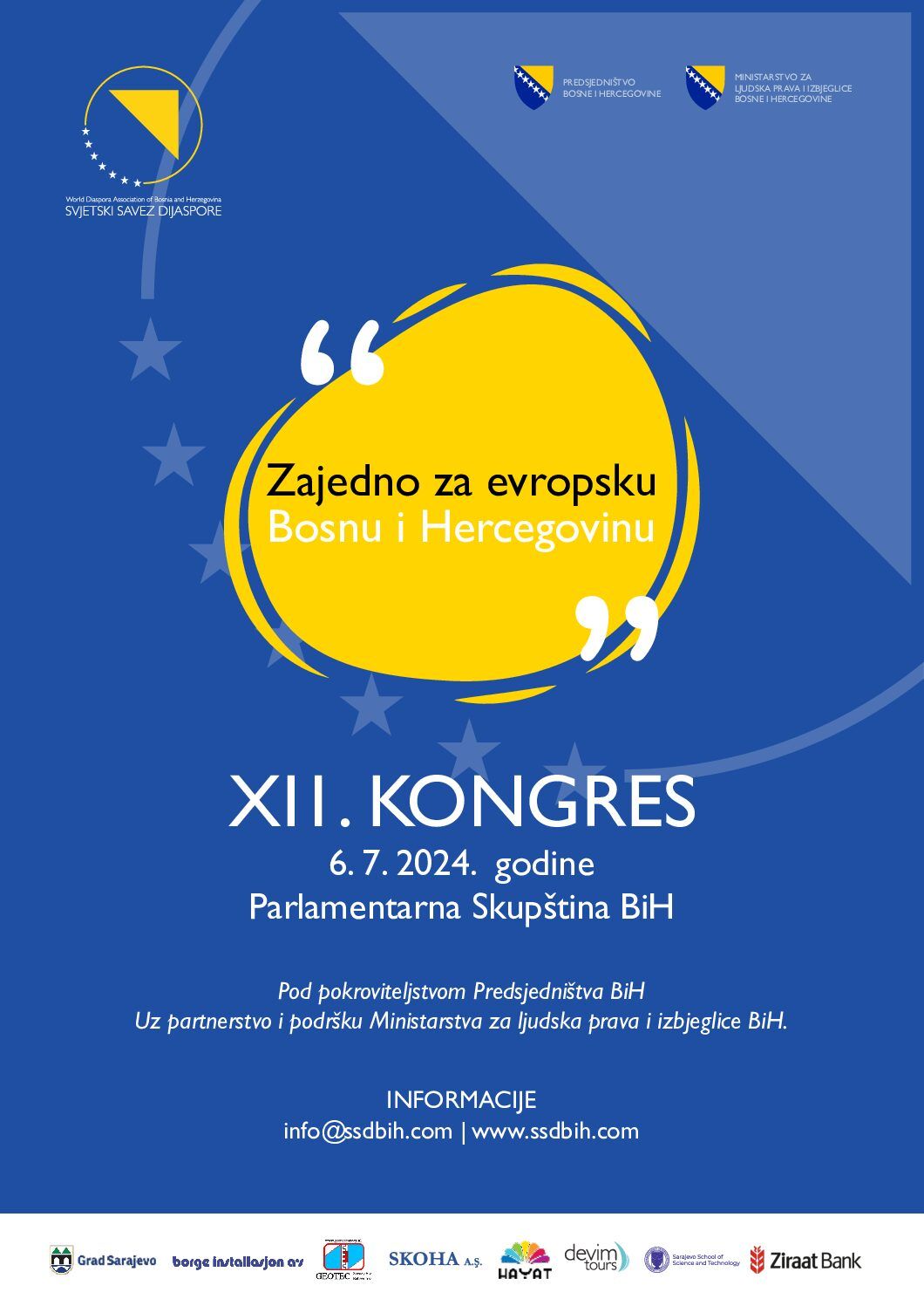 Glavna tema Kongresa je: “Zajedno za Evropsku Bosnu i Hercegovinu”, a u okviru Kongresa će biti održana i dva panela.