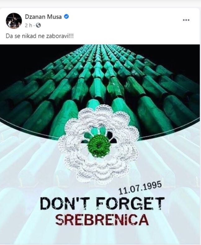 Džanan Musa: Danas, sutra...Nikada ne smijemo zaboraviti genocid u Srebrenici