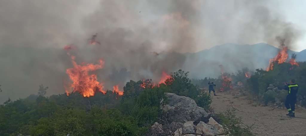 Požar je još uvijek aktivan i trenutno ga gase dvije vatrogasne ekipe.                                                                 
