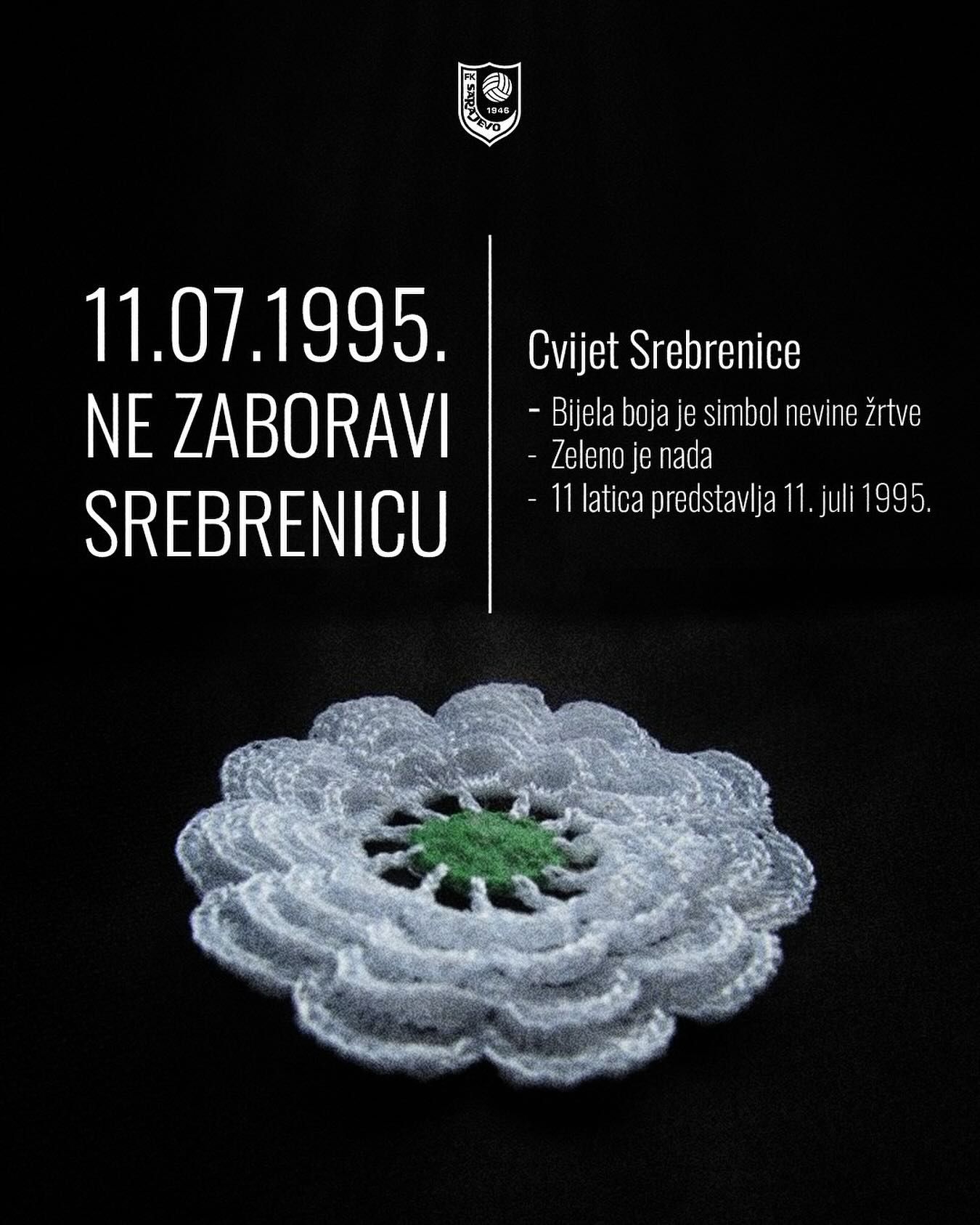Cvijet Srebrenice utjelovljuje načela humanosti, poštovanja i kolektivnog sjećanja na žrtve genocida.