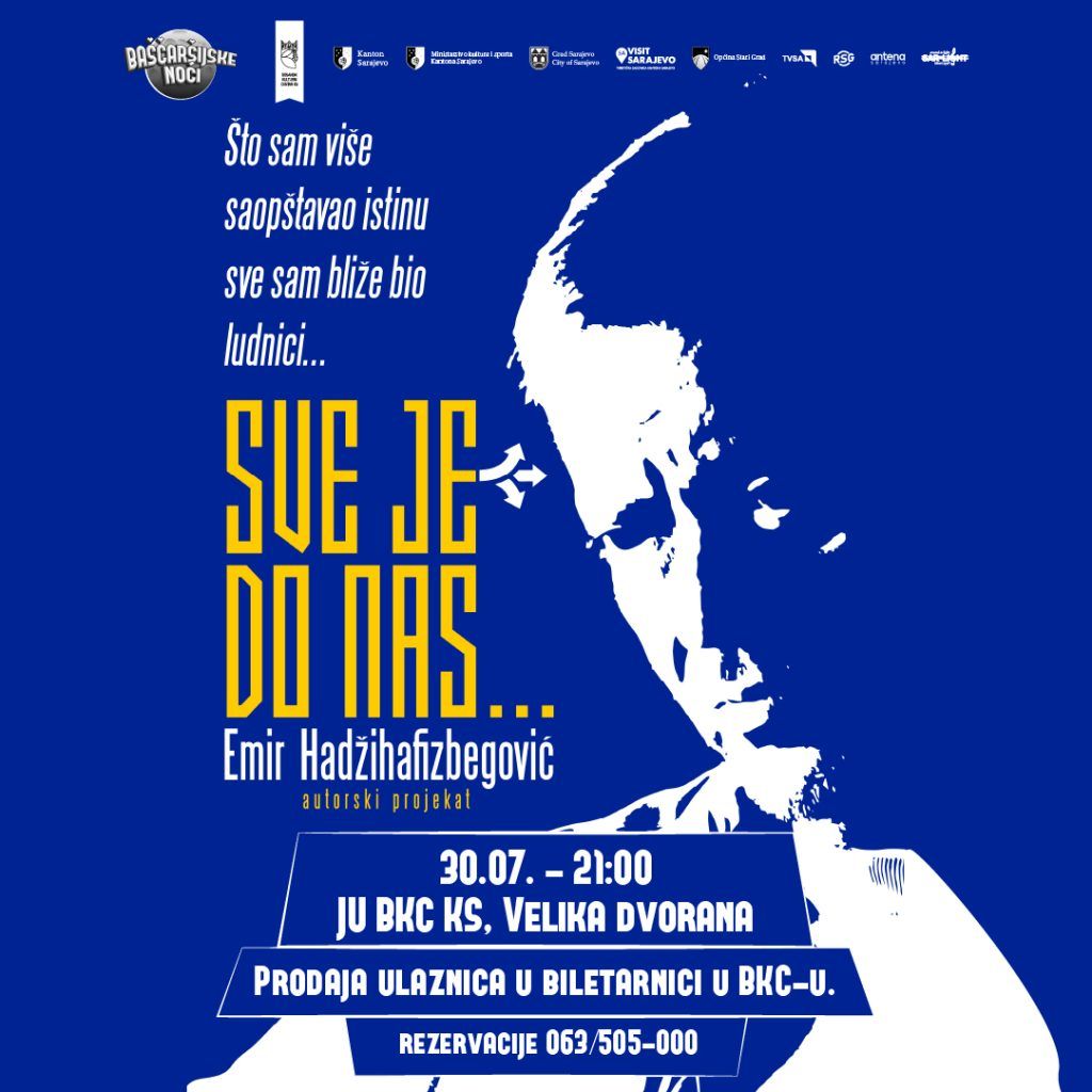 Monodrama Emira Hadžihafizbegovića "Sve je do nas" 30 jula u BKC-u
