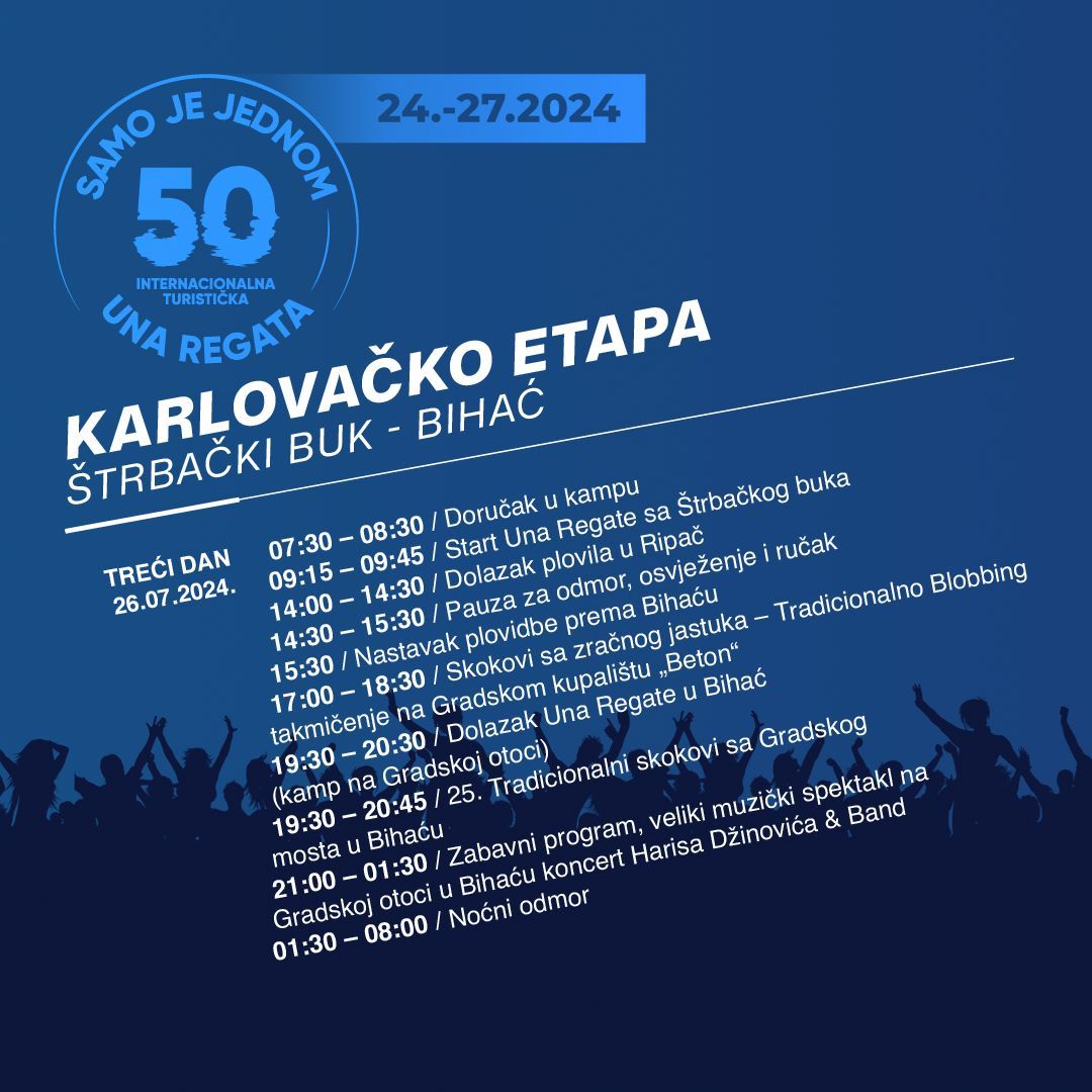 SAMO JE JEDNOM - 50.Internacionalna Turistička Una Regata:Četiri dana uzbuđenja i avantura