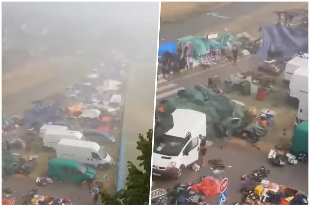 Oluja je praćena veoma obilnim pljuskom, jakim vjetrom i snažnom grmljavinom