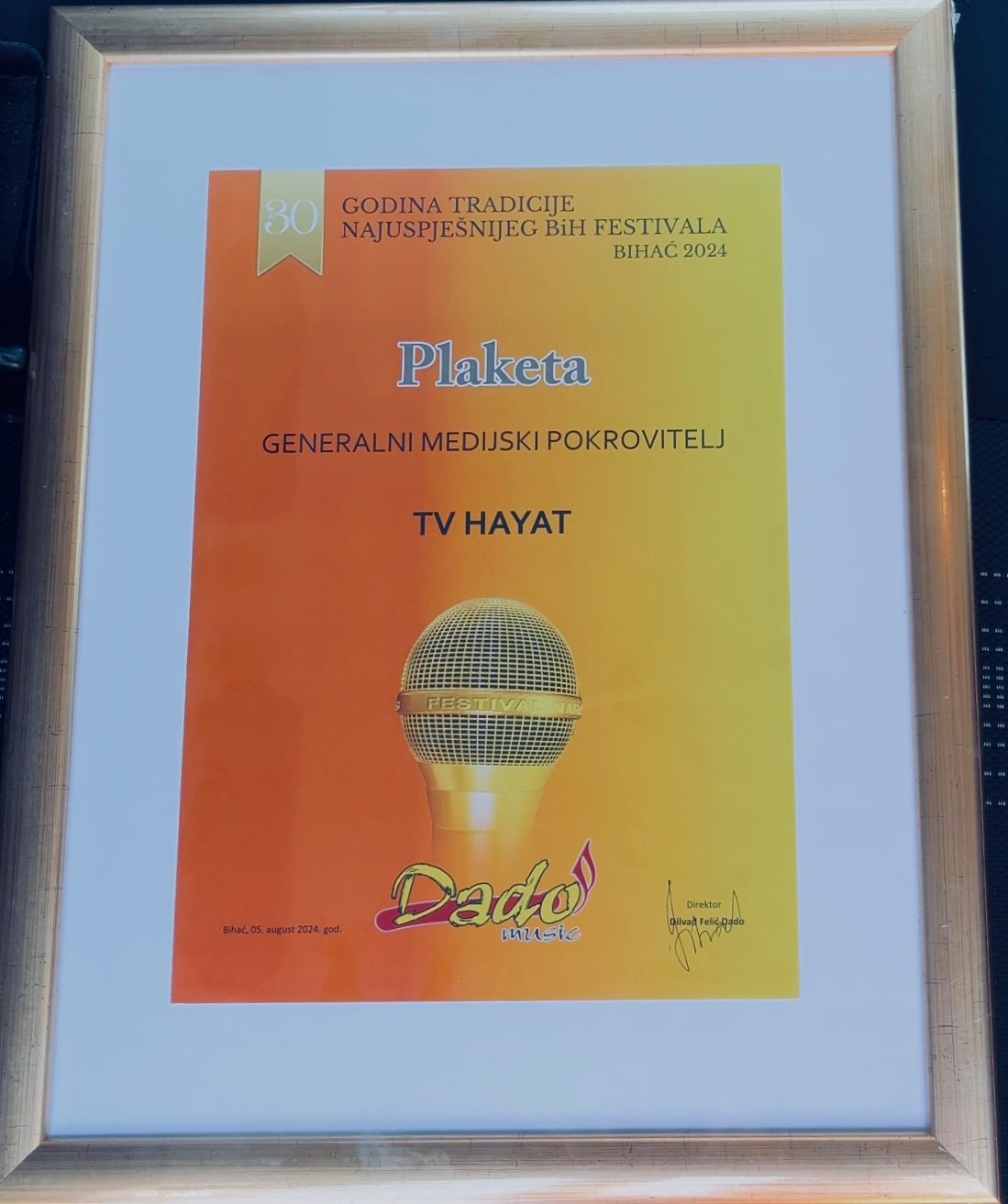 Hayat televizija je već godina generalni pokrovitelj ovog festivala i sarađuje sa Dilvadom Felićem Dadom, direktorom Bihaćkog festivala 