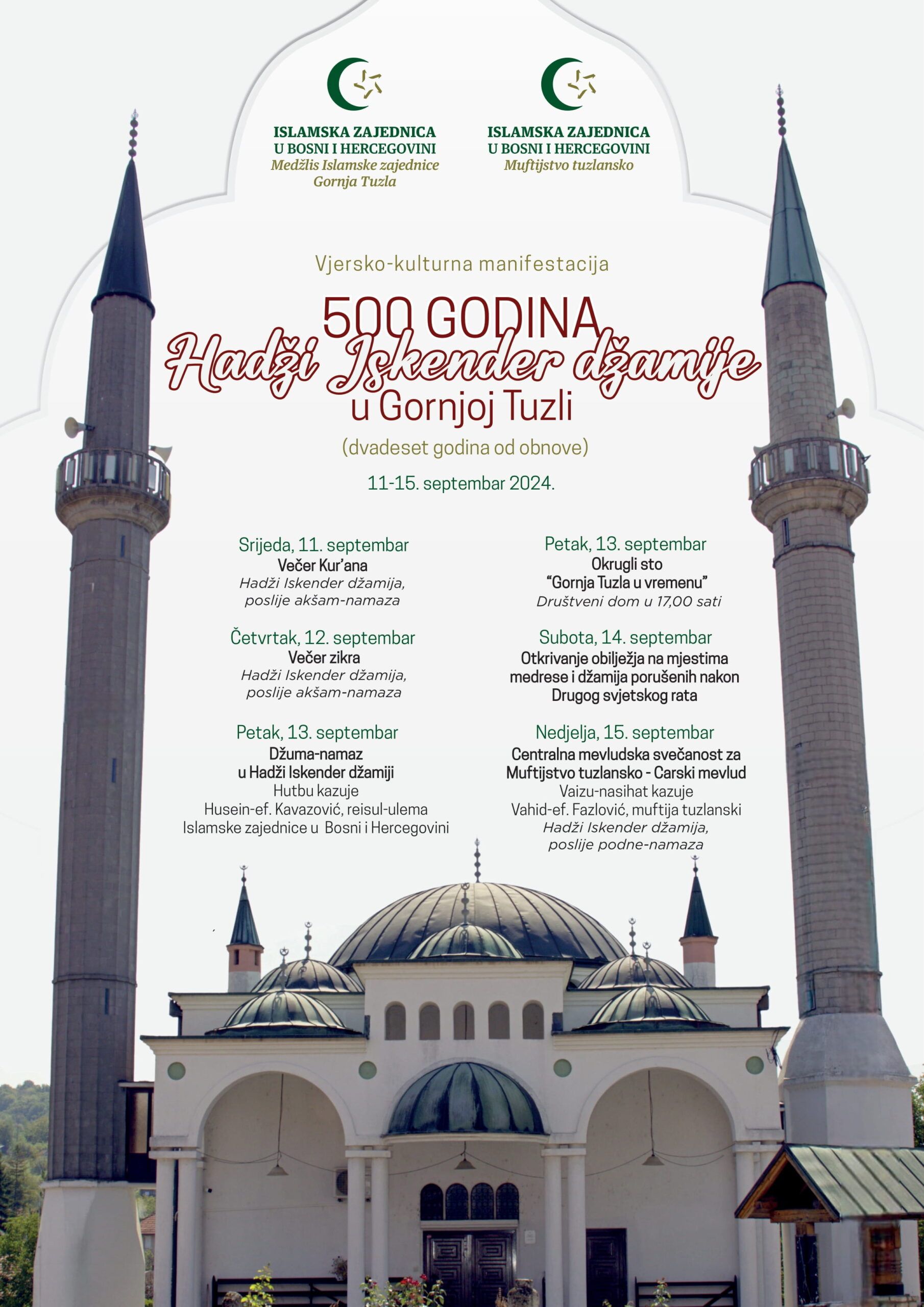 Pet stotina godina Hadži Iskender džamije u Gornjoj Tuzli