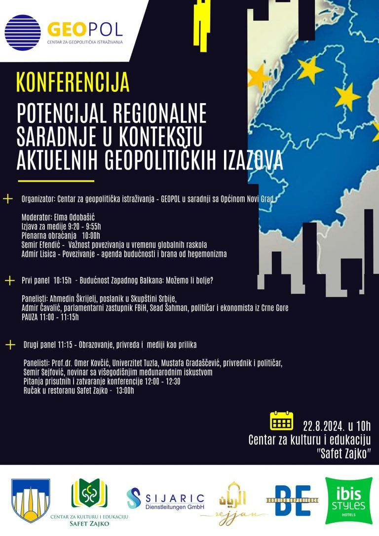 Konferencija će okupiti regionalne i domaće akademike ali i političke predstavnike koji će diskutovati pitanja od značaja za Zapadni Balkan