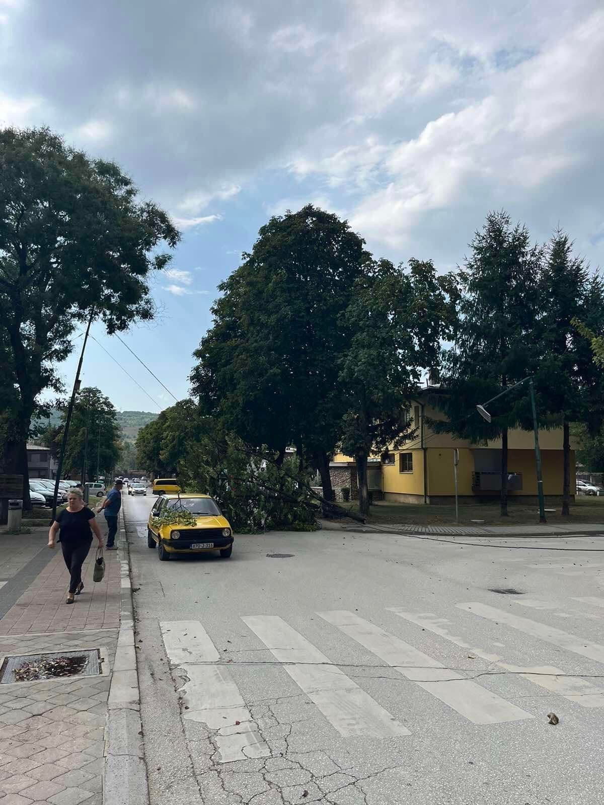U Ilijašu vjetar polomio grane