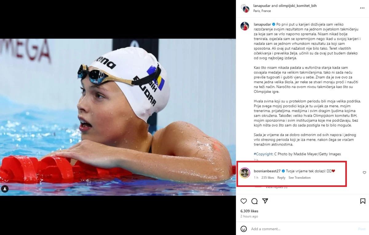Lana Pudar razočarana rezultatom na OI: Podršku joj pružio Jusuf Nurkić