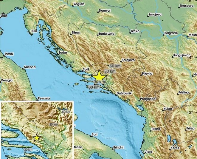 Prema podacima Evropskog mediteranskog seizmološkog centra (EMSC) potres je bio magnutude 2,2 stepena