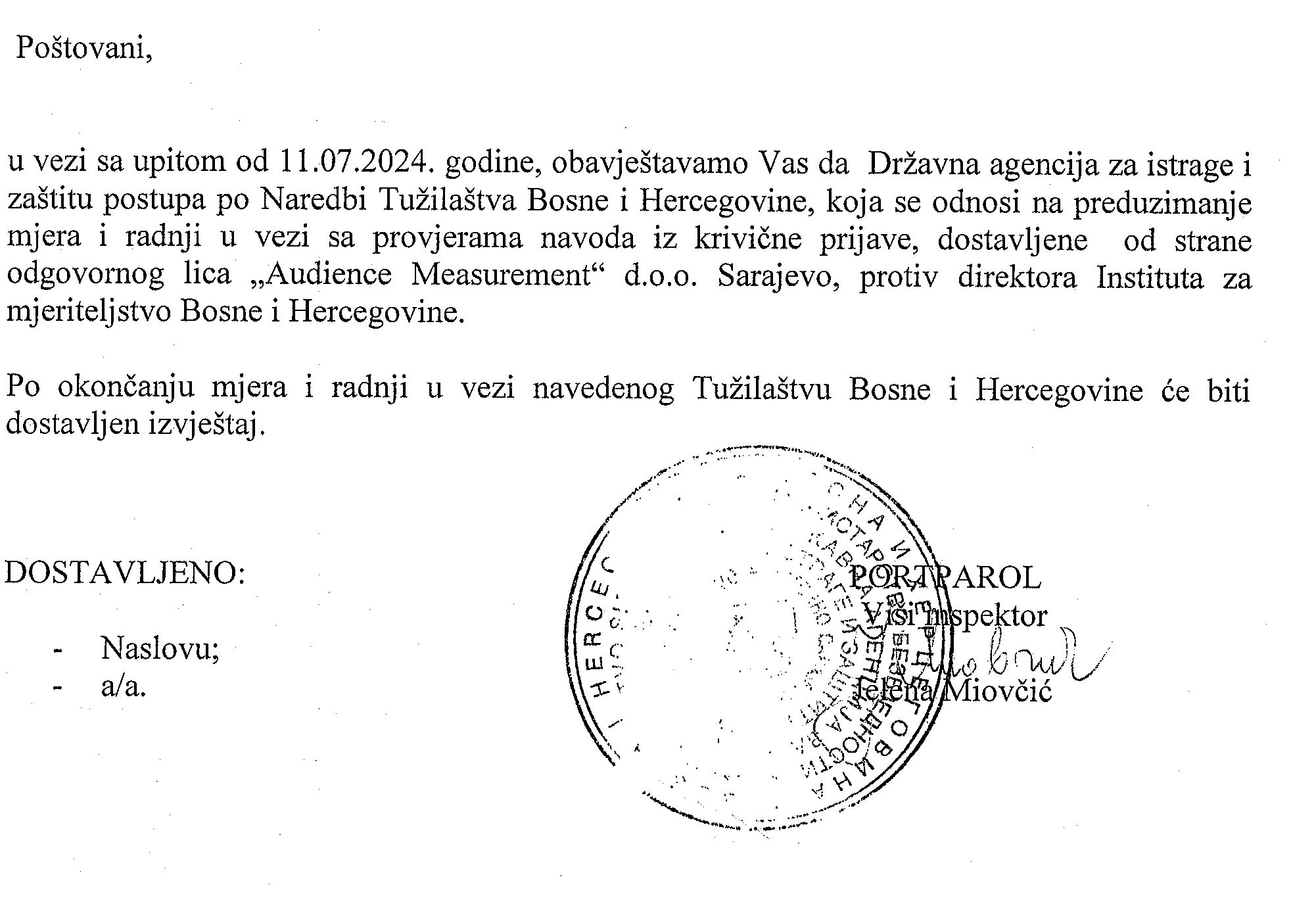 Voda došla do grla: Milica nervozna zbog istrage, negira optužbe od strane svog zamjenika