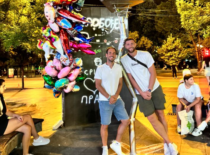 Nije poznato da li je dvojac nešto snimio, ili su se samo družili, ali je Nurkić odlučio podijeliti trenutak proveden u Banjoj Luci