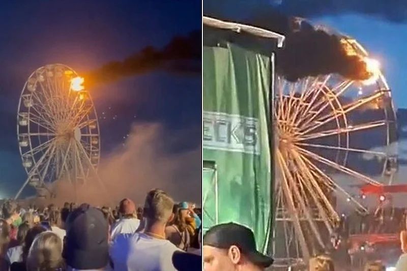 Požar je prvo zahvatio jednu od kabina, ali kasnije se proširio na druge, a posjetioci su sve snimili i objavili na društvenim mrežama.