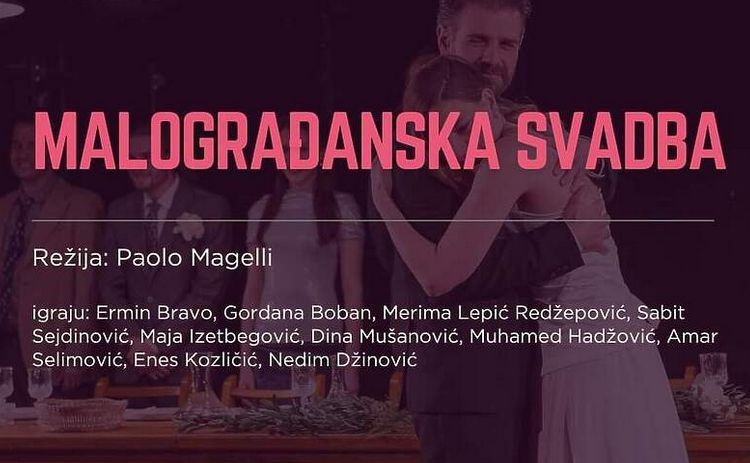  Kamerni teatar 55 sa predstavom "Malograđanska svadba" po tekstu B.Brechta, u režiji Paola Magellija najavljuje gostovanje na RUTA festivalu 29. augusta u 20:30 sati.
