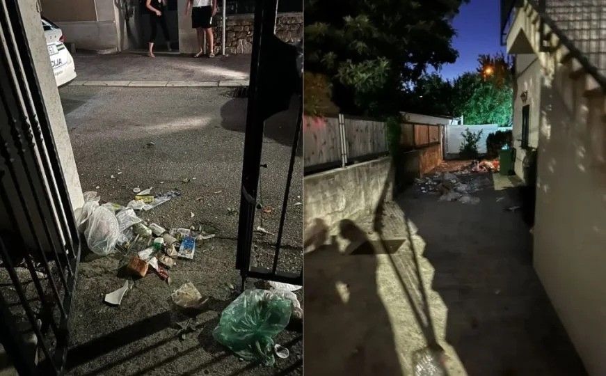 Divljanje se nastavilo i na ulici gdje su se turisti iživljavali nad kantama za smeće