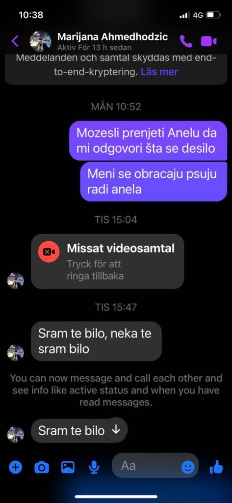Mirsad Ahmedhodžić je na Facebooku otkrio kako nema kontakta sa Anelom još od prošle godine, te mu je sin pod uticajem supruge i punice