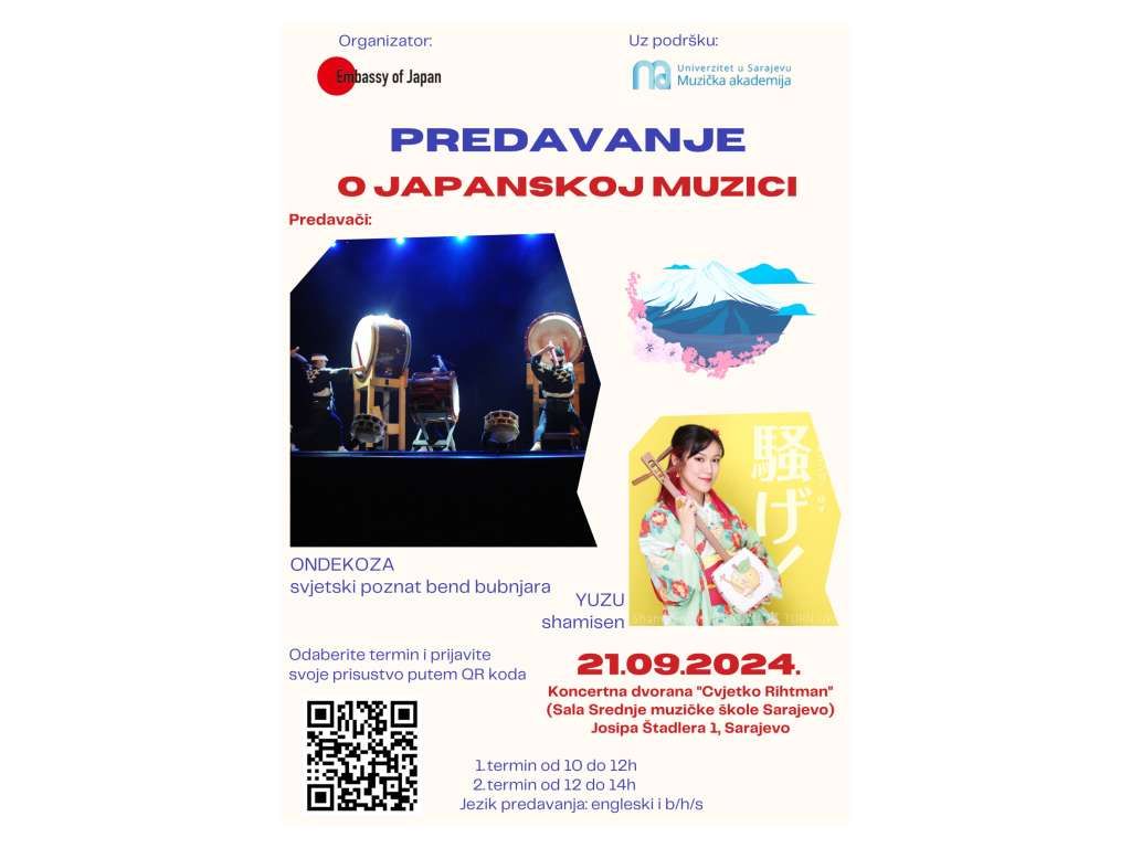 Ondekoza, svjetski poznati bend japanskih bubnjara, i Yuzu, proslavljena muzičarka poznata po sviranju japanskog shamisena