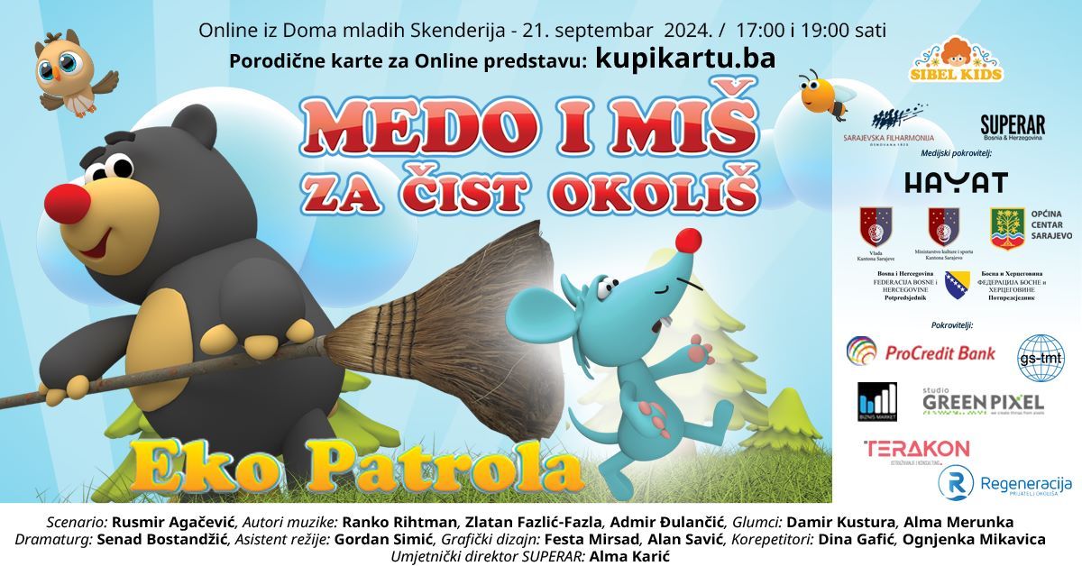 Još je malo vremena do početka predstave 'Medo i miš za čist okoliš'