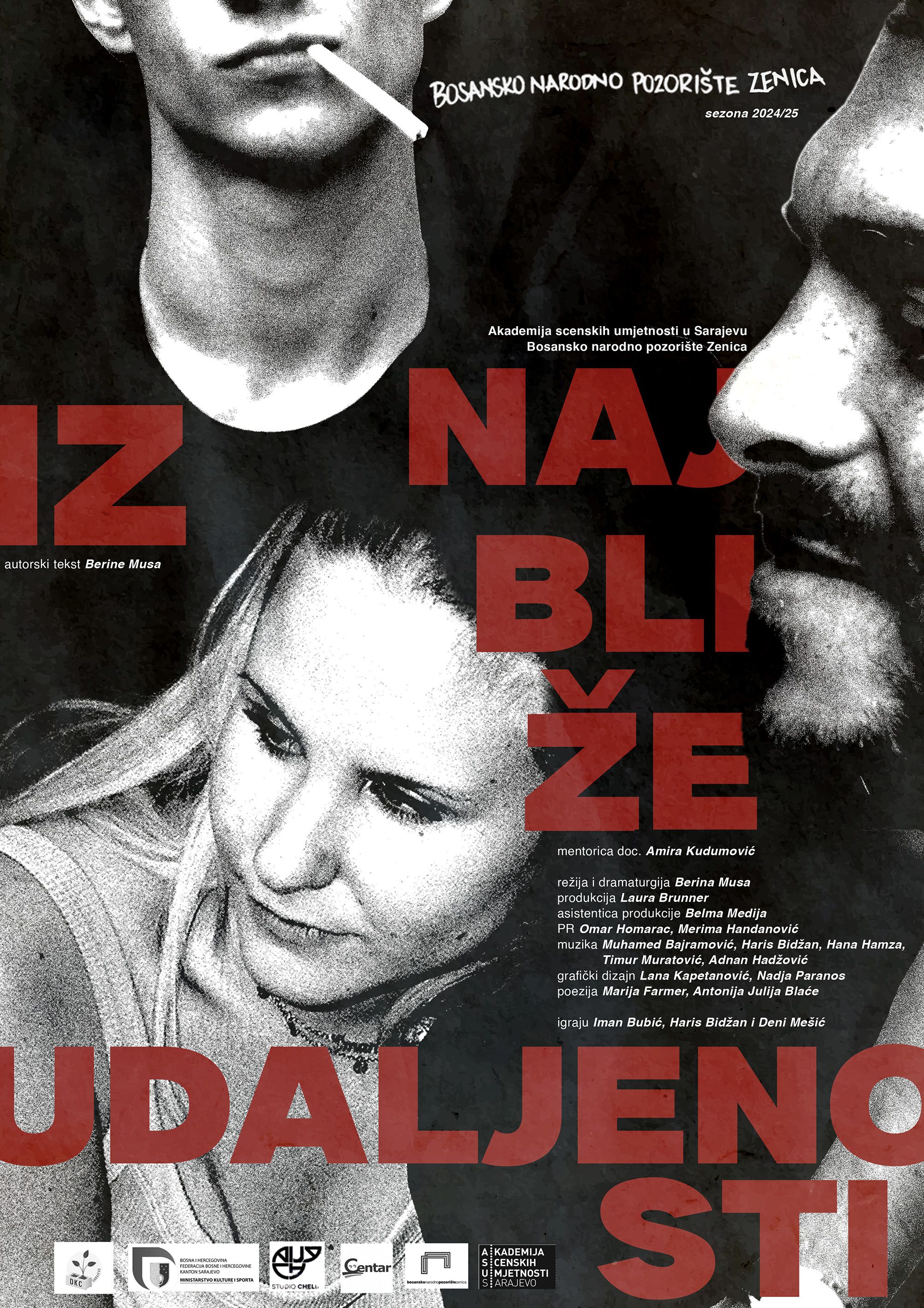 Dramaturginja i rediteljica Berina Musa je istakla kako je tekst „Iz najbliže udaljenosti“ priča o ljubavi, pomirenju s prošlošću, udaljenosti