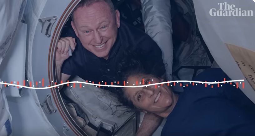 "Imam pitanje u vezi Starlinera. Iz zvučnika se čuje čudna buka. Ne znam šta je izaziva", rekao je Wilmore.