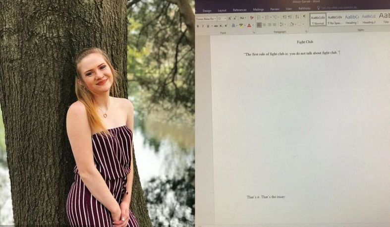 Allison je odlučila da rizikuje pa je napisala vrlo kratak esej, koji joj je donio vječnu internet slavu