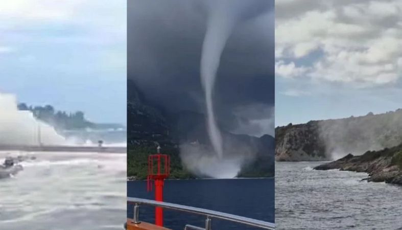 Nakon što je izraženo grmljavinsko nevrijeme zahvatilo Zadarski arhipelag, proširilo je se i nad more Šibenskog arhipelaga