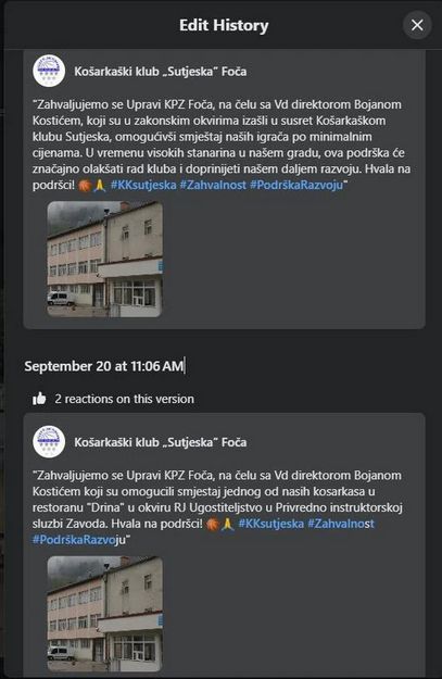 Neobičan potez KK Sutjeska: Smjestili svog igrača u KPZ Foča