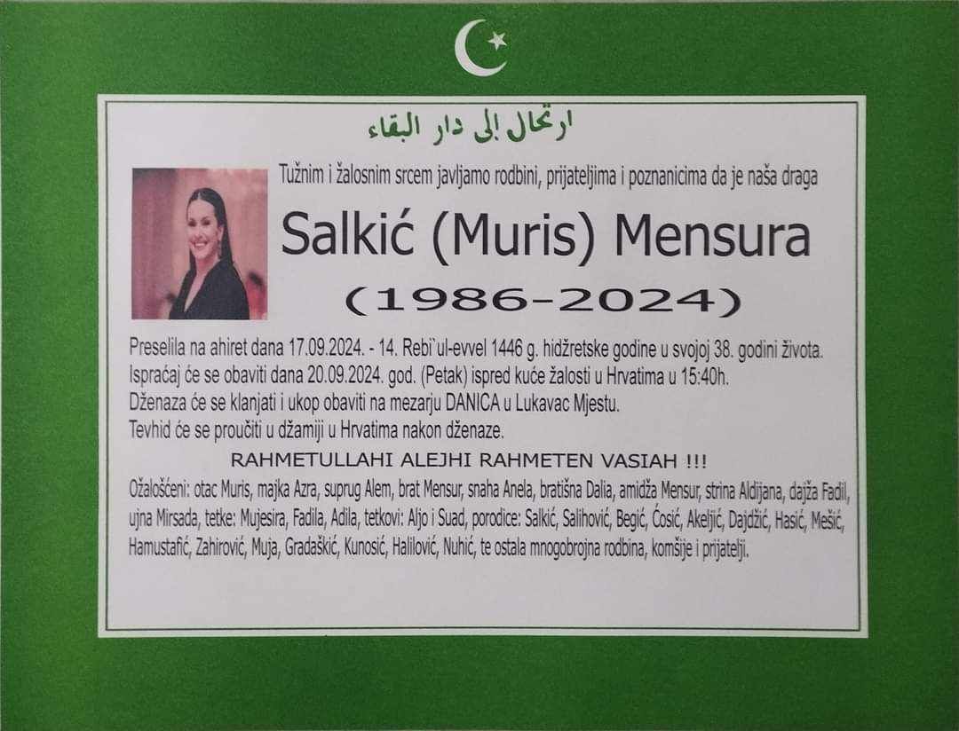 Isti dan će se proučiti i tevhid u džamiji u Hrvatima nakon dženaze namaz