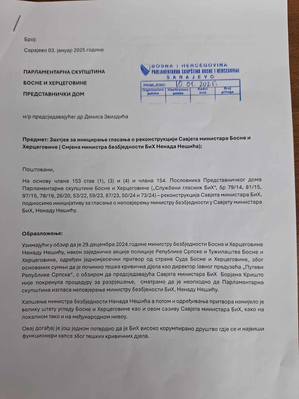 Kešo o smjeni Nešića: SNSD može praviti blokade u Domu naroda, čeka se stav HDZ-a