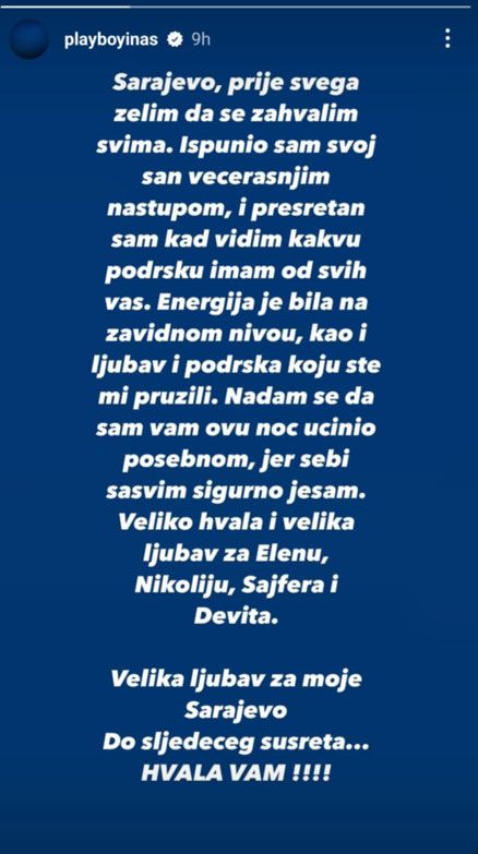 Koncert bh. repera u Sarajevu prekinut zbog lažne dojave o bombi